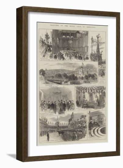 Sketches of the Royal Visit to Sheffield-null-Framed Giclee Print