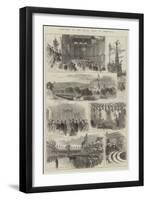 Sketches of the Royal Visit to Sheffield-null-Framed Giclee Print