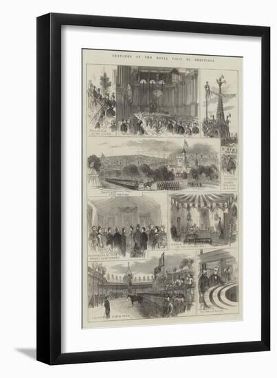 Sketches of the Royal Visit to Sheffield-null-Framed Giclee Print