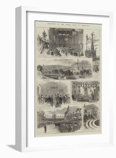 Sketches of the Royal Visit to Sheffield-null-Framed Giclee Print