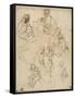 Sketches of the Virgin and Child, and the Holy Family, 1642-48-Simone Cantarini-Framed Stretched Canvas