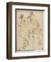 Sketches of the Virgin and Child, and the Holy Family, 1642-48-Simone Cantarini-Framed Giclee Print