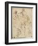 Sketches of the Virgin and Child, and the Holy Family, 1642-48-Simone Cantarini-Framed Giclee Print