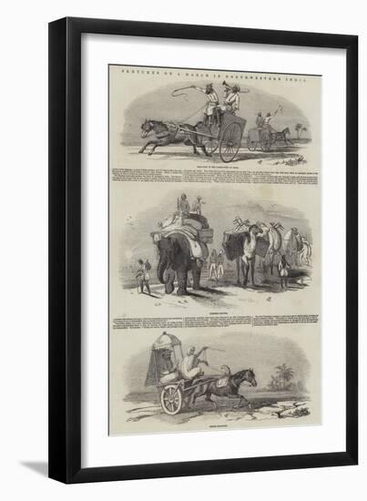 Sketches on a March in North-Western India-null-Framed Giclee Print