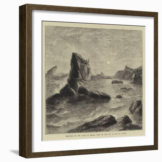 Sketches on the Coast of Brazil, View of the Bay of Rio De Janeiro-null-Framed Giclee Print