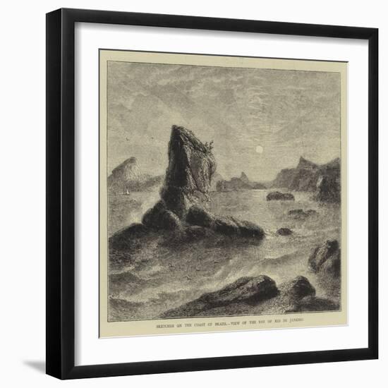 Sketches on the Coast of Brazil, View of the Bay of Rio De Janeiro-null-Framed Giclee Print