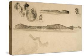 Sketches on the Coast Survey Plate-James Abbott McNeill Whistler-Stretched Canvas