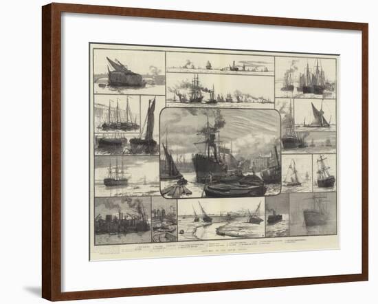 Sketches on the Lower Thames-null-Framed Giclee Print