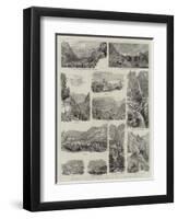 Sketches on the New Railway over the Brunig Pass, Switzerland-null-Framed Premium Giclee Print