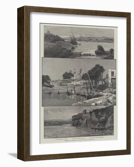 Sketches on the Nile-Charles Auguste Loye-Framed Giclee Print