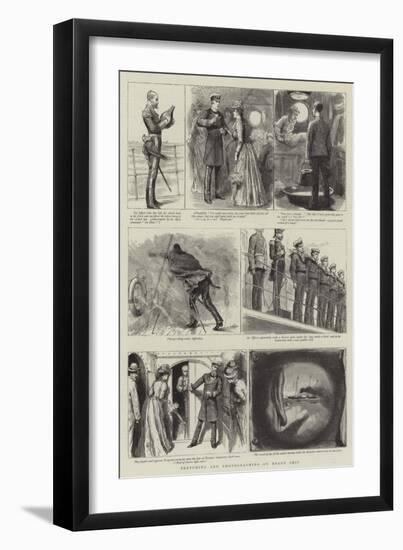 Sketching and Photographing on Board Ship-null-Framed Giclee Print