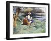 Sketching by the River-William Kay Blacklock-Framed Giclee Print