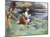 Sketching by the River-William Kay Blacklock-Mounted Giclee Print