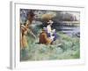 Sketching by the River-William Kay Blacklock-Framed Giclee Print