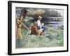 Sketching by the River-William Kay Blacklock-Framed Giclee Print