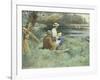 Sketching by the River-William Blacklock-Framed Giclee Print