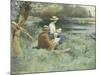 Sketching by the River-William Blacklock-Mounted Giclee Print