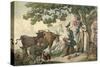 Sketching Cattle-Thomas Rowlandson-Stretched Canvas