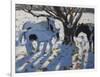 Skewbald Ponies in Winter, 2012-Andrew Macara-Framed Giclee Print