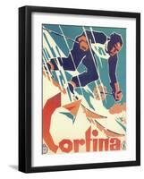 Ski 05-Vintage Apple Collection-Framed Giclee Print