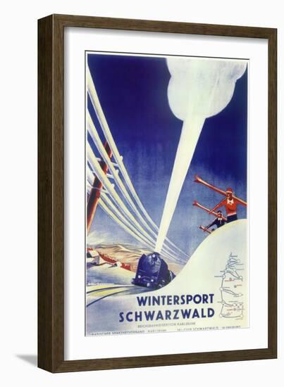 Ski 10-Vintage Apple Collection-Framed Giclee Print