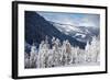 Ski Area from a Mountain Pass-budanatr-Framed Photographic Print