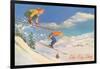 Ski Big Sky, Lady Skiers, Montana-null-Framed Art Print