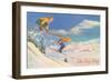 Ski Big Sky, Lady Skiers, Montana-null-Framed Art Print