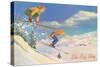 Ski Big Sky, Lady Skiers, Montana-null-Stretched Canvas