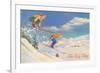 Ski Big Sky, Lady Skiers, Montana-null-Framed Premium Giclee Print