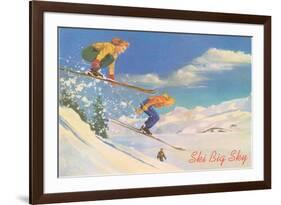Ski Big Sky, Lady Skiers, Montana-null-Framed Premium Giclee Print