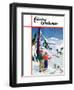 "Ski Break," Country Gentleman Cover, January 1, 1939-Charles Hargens-Framed Giclee Print