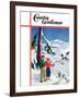 "Ski Break," Country Gentleman Cover, January 1, 1939-Charles Hargens-Framed Giclee Print