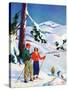 "Ski Break,"January 1, 1939-Charles Hargens-Stretched Canvas