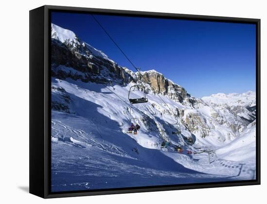 Ski, Cortina, Dolomiti-Angelo Cavalli-Framed Stretched Canvas