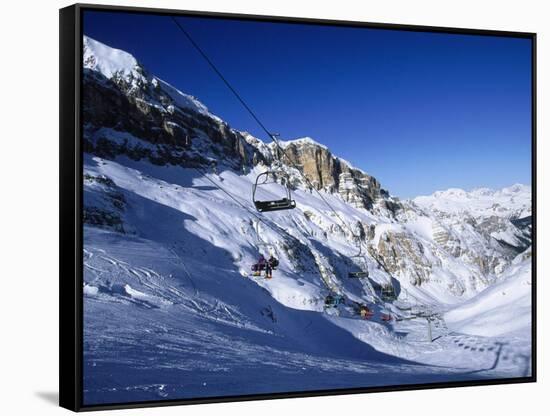 Ski, Cortina, Dolomiti-Angelo Cavalli-Framed Stretched Canvas