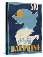 Ski Dauphine-Vintage Apple Collection-Stretched Canvas