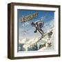 Ski descente-Bruno Pozzo-Framed Art Print