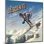 Ski descente-Bruno Pozzo-Mounted Art Print