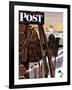 "Ski Equipment Still Life," Saturday Evening Post Cover, February 3, 1945-John Atherton-Framed Giclee Print