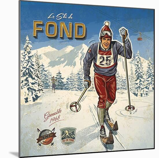 Ski fond-Bruno Pozzo-Mounted Art Print