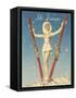 Ski France Glam-Vintage Apple Collection-Framed Stretched Canvas