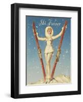 Ski France Glam-Vintage Apple Collection-Framed Giclee Print