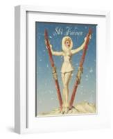 Ski France Glam-Vintage Apple Collection-Framed Giclee Print