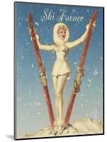 Ski France Glam-Vintage Apple Collection-Mounted Giclee Print