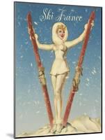 Ski France Glam-Vintage Apple Collection-Mounted Giclee Print