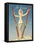 Ski France Glam-Vintage Apple Collection-Framed Stretched Canvas