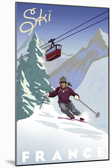 Ski France-Kem Mcnair-Mounted Giclee Print