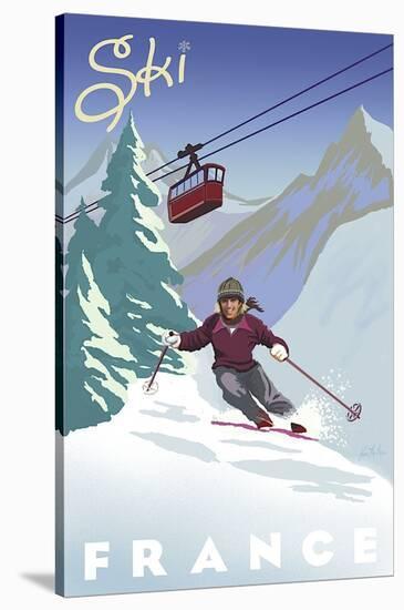 Ski France-Kem Mcnair-Stretched Canvas