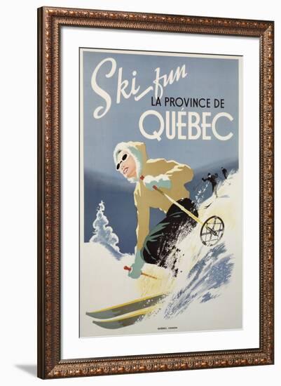 Ski Fun la Province de Quebec, 1948-null-Framed Art Print